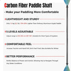 Kayak Paddle Carbon Fiber Shaft and Reinforced Nylon Blade, Adjustable Kayaking Oars, 3 Piece, 230-250 cm/90-98 Inches,210-230 cm/82-90 inches