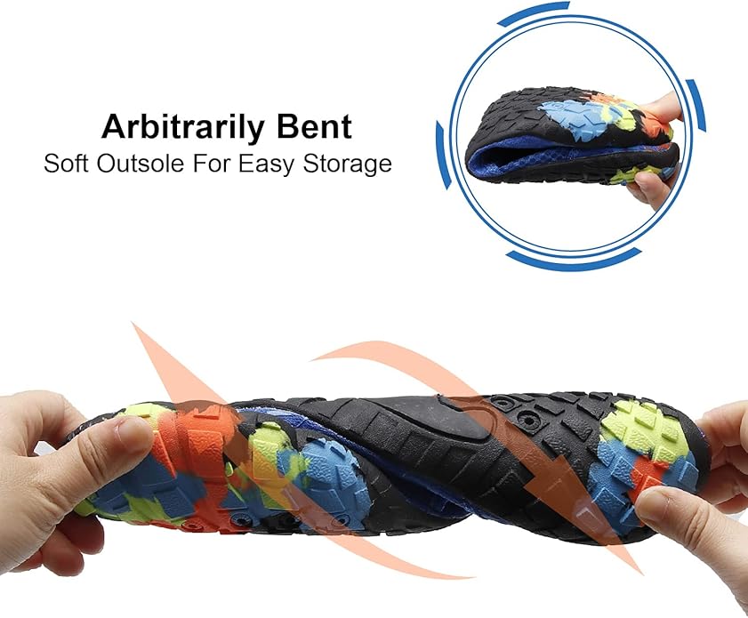 L-RUN Barefoot Water Shoes Women Mens Aqua Sock Athletic Hiking Water Sports Shoes for Swim Beach Pool Sand Diving Walking