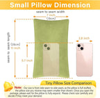 2 Pack Small Pillow, Memory Foam Mini Pillow 11 X 7 Inches for Travel, Sleeping, Nap and Neck, Knee, Lumbar Support, Tiny Cushion for Pet, Dogs (Sage Green)
