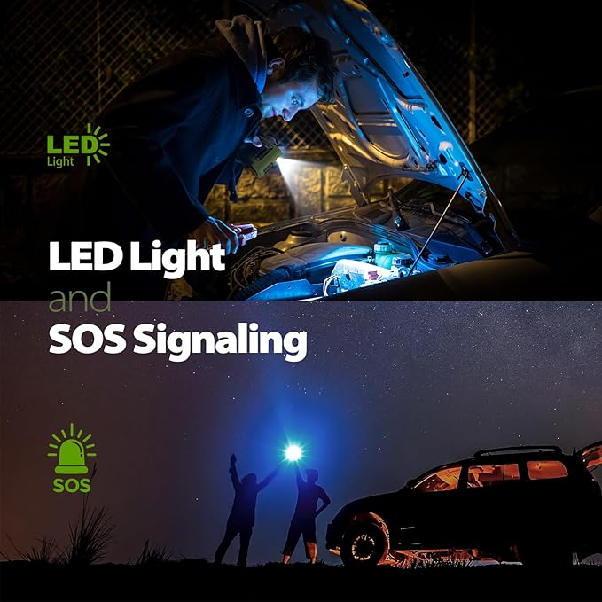 Portable Waist Fan - 14500mAh Rechargeable Battery, 67Hrs Cooling Belt Fan, 5 Powerful Speed & 360° Rotatable, Hands Free Clip On Waist With LED Light for Work Gift Camping Travel Outdoor