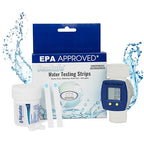 Complete Boat & RV Drinking Water Kit - 100 Aquatabs Water Purification Tablets + 50 Chlorine Test Strips + Water Flow Meter - for Boat & RV Tanks - by Aquamarine Water Solutions