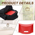 PATIKIL Travel Foot Rest, Portable Airplane Footrest with Handbag Function Lightweight Foldable Foot Stool to Relieve Back & Knee Pain for Long Flight Outdoor Camping, Dark Green