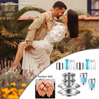 Camping Mess Kit Camping Dishes Set Stainless Steel Tableware Mess Kit Includes Plate Bowl Cup Spoon Fork Knife in Mesh Bags for Camping Backpacking & Hiking for 2 Person