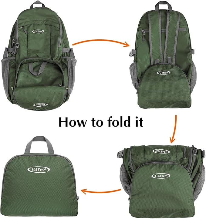 G4Free 40L Lightweight Packable Hiking Backpack, Waterproof Travel Daypack