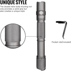 ThruNite Archer 2A V3 LED Flashlight, 500 Lumens Mini AA Flashlight with Lanyard, IPX8 Water-Resistant Dual Switch Outdoor Flash Light for Hiking, Camping, Everyday Use, EDC - Metal Grey CW