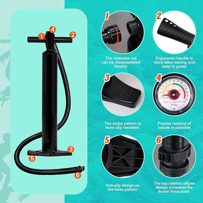 FunWater Inflatable Stand Up Paddle Board with Premium SUP Paddleboard Accessories, Anti-Slip EVA Deck, 11'/10'6'' Paddle Boards for Adults & Youth of All Skill Levels