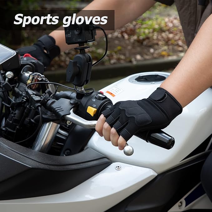 FIORETTO Fingerless Gloves for Airsoft Shooting Half Finger Hunting Hiking Cycling Driving Motorcycle Climbing Work Gloves M210603