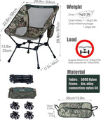 iClimb Ultralight Compact Camping Folding Beach Chair with Anti-Sinking Large Feet