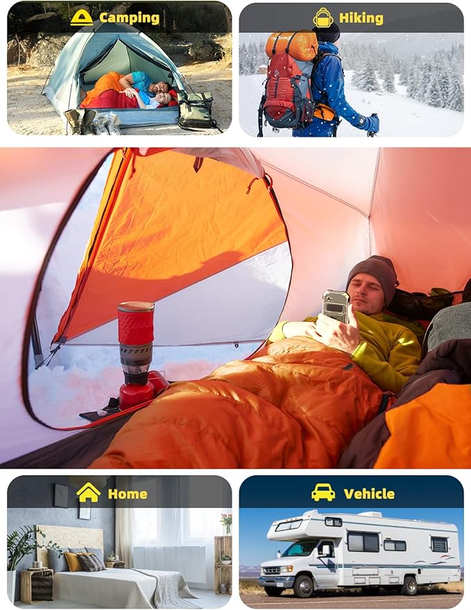 Bessport Mummy Sleeping Bag | 15-45 ℉ Extreme 3-4 Season Sleeping Bag for Adults Cold Weather– Warm and Washable, for Hiking Traveling & Outdoor Activities