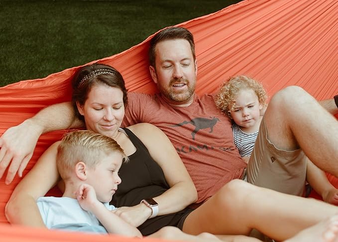 KAMMOK: Roo Single Ultra Light Hammock | Strong & 100% Recycled Fabric | Water Resistant, Ripstop Fabric | Comfortable, Packable, Lightweight (Adventure Grade, Granite Gray