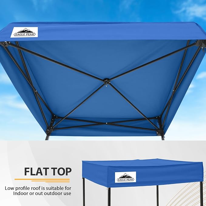 EAGLE PEAK Flex Compact 4x4 Pop-up Canopy Changing Room, Portable Privacy Dressing Room for Indoor Fashion Photoshoots, Camping, or Pool, Blue
