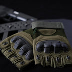 GCSIOM Tactical Fingerless Gloves Breathable, Non-Slip, Impact Resistant, Suitable for Outdoor Cycling, Motorcycle Riding, Rock Climbing