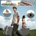 Krute Luggage 24 Inch Aluminum Frame Zipperless Suitcase with Spinner Wheels Checked Luggage PC+ABS Lightweight Hardshell