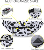 MAXTOP Large Crossbody Fanny Pack with 4-Zipper Pockets,Gifts for Enjoy Sports Festival Workout Traveling Running Casual Hands-Free Wallets Waist Pack Phone Bag Carrying All Phones