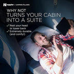 Small Shredded Memory Foam Pillow for Travel and Camping - Compressible Medium Firm Bed Pillow, Contoured Support, Breathable Cover, Machine Washable, Ideal Backpacking, Airplane and Car