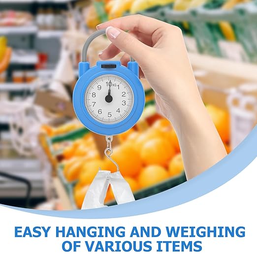 High Accuracy Mini Handheld Digital Luggage Scale with Hook Portable Electronic Pocket Scale for Travel and Home Use in Blue