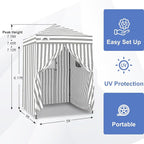 EAGLE PEAK Flex Ultra Compact 5x5 Pop-up Canopy, Sun Shelter, Changing Room, Portable Privacy Tent for Pool, Fashion Photoshoots, or Camping, Gray/White