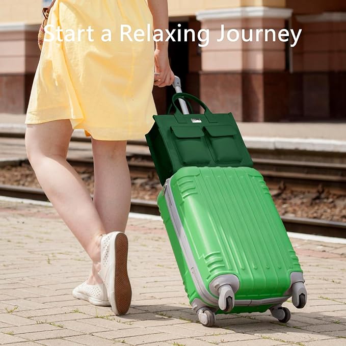 TOPDesign Heavy-Duty Canvas Tote Bag for Women, Adjustable Crossbody/Shoulder Handbag with 9 Pockets, Everything Tote