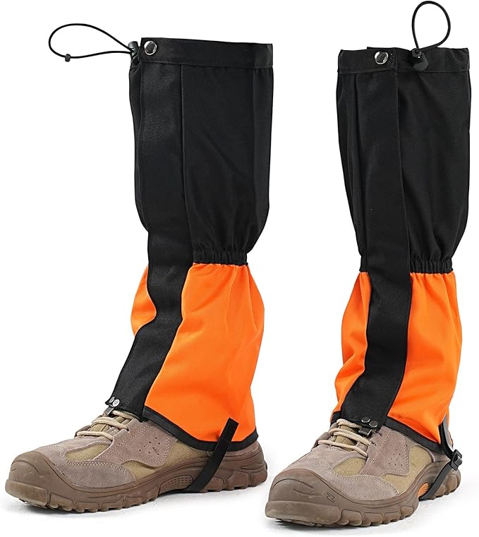 likloks Adjustable Leg Gaiters for Men & Women - Lightweight & Waterproof Gaiter for Hiking, Snow, Trail, Trekking, Hunting, Climbing
