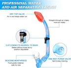 Kids Snorkel Set Dry Top Snorkeling Gear for Kids Youth Boys Girls Junior Age 5-15,Tempered Glass Swimming Diving Mask and Snorkel Set 180 Degree Panoramic View