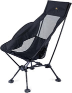 iClimb Ultralight Compact Camping Folding Beach Chair with Anti-Sinking Large Feet