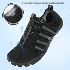 L-RUN Barefoot Water Shoes Women Mens Aqua Sock Athletic Hiking Water Sports Shoes for Swim Beach Pool Sand Diving Walking