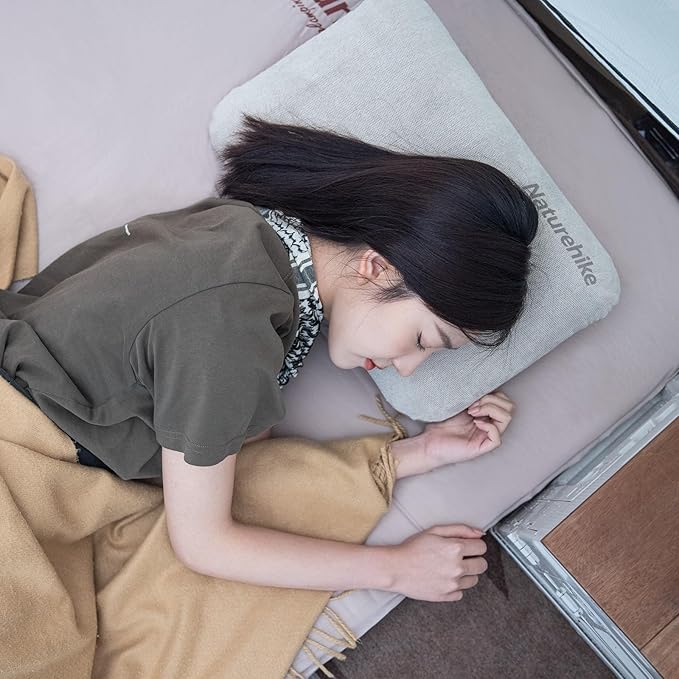 Naturehike Camping Pillow Protectors Cover Case, 20×14in, Soft Touch, Skin-Friendly, Removable, Machine Washable, Fade Resistant, Durable (Beige)