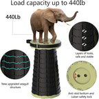 ALEVMOOM Upgraded Folding Stool with Cushion,Portable Collapsible Retractable Stool,Outdoor Chair,Yet More Sturdy Load Capacity 440lbs for Camping Garden Fishing Hiking BBQ with Carry Bag