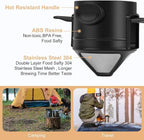 Pour Over Coffee Maker,Portable Stainless Steel Reusable Coffee Filter, Mini Collapsible Paperless Single Serve 1 Cup Coffee Dripper Cup Easy To Clean For Travel Camping