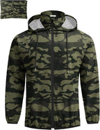 COOFANDY Men's Packable Rain Jacket Lightweight Waterproof Raincoat with Hood Travel Hiking Golf Windbreaker