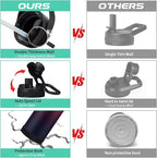 Vacuum Insulated Water Bottle 40oz - with Straw & Spout Lids, Paracord Handle, Shoulder Carrier Bag, Sport Stainless Steel,Double-Wall Metal Water Bottle Thermo Hydro Mug Flask