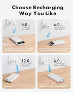 charmast 20000mAh Portable Charger with Built in Cables, 22.5W Travel Power Bank Fast Charging, USB C Cell Phone Battery Pack for iPhone 16/15/14/13/12/11 Series, iPad, Samsung, Android, Tablet