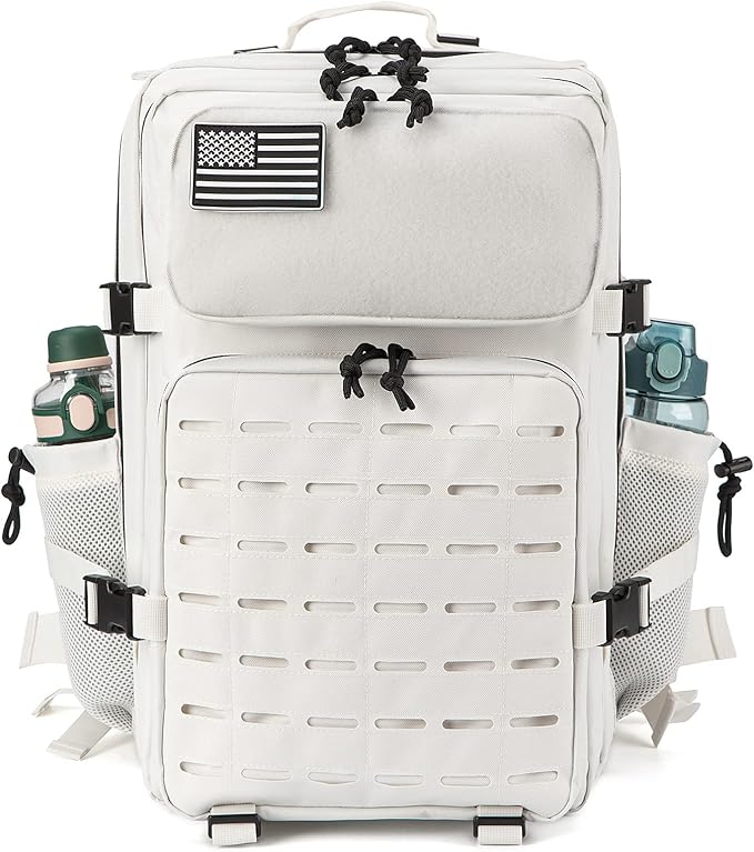 QT&QY 25L/45L Military Tactical Backpack For Men Molle Daypack 3 Day Bug Out Bag Hiking Rucksack With Bottle Holder