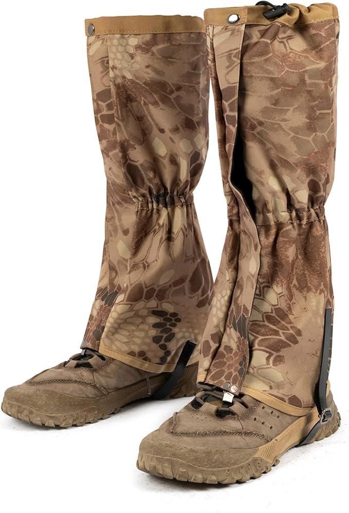 likloks Adjustable Leg Gaiters for Men & Women - Lightweight & Waterproof Gaiter for Hiking, Snow, Trail, Trekking, Hunting, Climbing