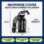 SUN NINJA Portable Shower, Camping Shower with 7 Mode Shower Head, Neoprene Cover Helps Keep Water Warm, High Pressure Hose, Easy to Carry