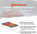 zzlamb Camping Blanket, Outdoor Lightweight Travel Blanket Puffy Portable Down Alternative, Windproof Warm Cloak with Snaps, Cozy Quilt Backpacking Picnic RV Plane Car Hammock Beach Climbing