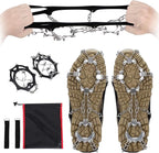 Crampons Upgraded 19 Spikes Ice Snow Grips Traction Cleats System Safe Protect for Walking, Jogging, or Hiking on Snow and Ice