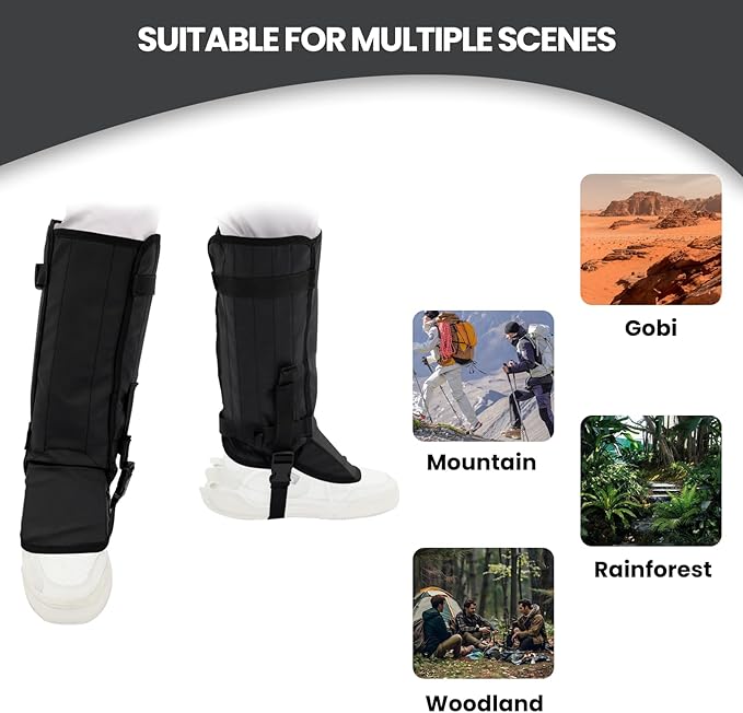 Leg Gaiters- Leg Guards and Boot Gaiter for Men & Women, with 1000D Wear Resistantand Snowproof and Waterproof Leg Protectors, Gaiters for Hiking and Hunting