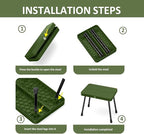 10 Inch Portable Folding Stool for Camping, Gardening, BBQ, and Outdoor Activities (Green)