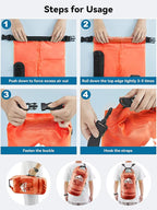 HEETA Dry Bag Waterproof for Women Men, 5L/10L/20L/30L/40L Roll Top Lightweight Dry Storage Bag Backpack with Phone Case for Travel Swimming Boating Kayaking Paddle Board Camping Beach Accessories