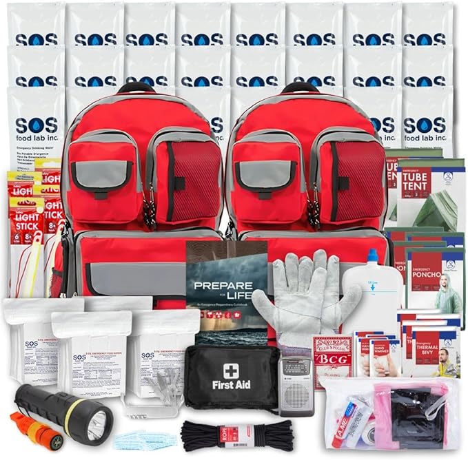 Family Emergency Kit | All-in-one Survival Kit Backpack for Earthquake, Flood, Disaster Relief, Civil Unrest & Outdoor - Survival Bag & Emergency Preparedness Kit for Families