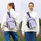 MOSISO Sling Backpack Bag, Crossbody Shoulder Bag Travel Hiking Daypack Chest Bag with Front Square Pocket&USB Charging Port