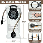 Tactical Mini Molle Hydration Pack,Molle Hydration Carrier with US Flag Water Resistant,Hydropack for Tactical Vest Backpack