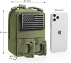 2 Pack Molle Pouches - Tactical Compact Water-Resistant EDC Pouch Bag Small Utility Pouch