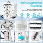 Running Vest for Women Men, Adjustable Hydration Backpack Breathable Reflective with 1.5L Water Bladder for Hiking, Trail, Running, Marathons, Cycling