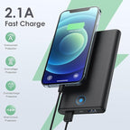 [2-Pack] Portable Charger Power Bank 20000mAh,Ultra Slim Fast Charging Battery Pack with Dual USB Outputs,Travel Essential Portable Phone Charger for iPhone 17/16/15/14/13/12/X,Galaxy S24, Android etc