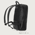 Nordweg Nomad Leather Laptop Backpack NW089A – Lightweight Daypack for Work & Travel – Fits Laptops up to 15.6” (Black)