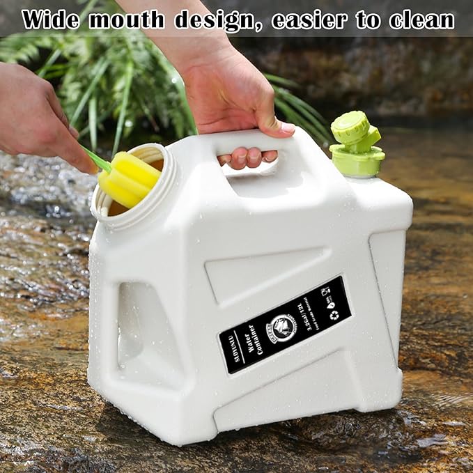 3.2 Gallon Water Jug with Spigot, BPA Free Leak-Proof Camping Water Container, Portable Emergency Water Storage for Outdoor Hiking, Camping, Home Use