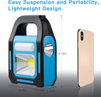 4 Pack 3 in 1 Solar USB Rechargeable Brightest COB LED Camping Lantern, Charging for Device, Waterproof Emergency Flashlight LED Light