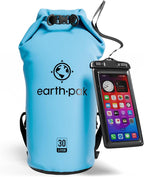 Earth Pak Waterproof Dry Bag - Roll Top Waterproof Backpack Sack Keeps Gear Dry for Kayak with Waterproof Phone Case